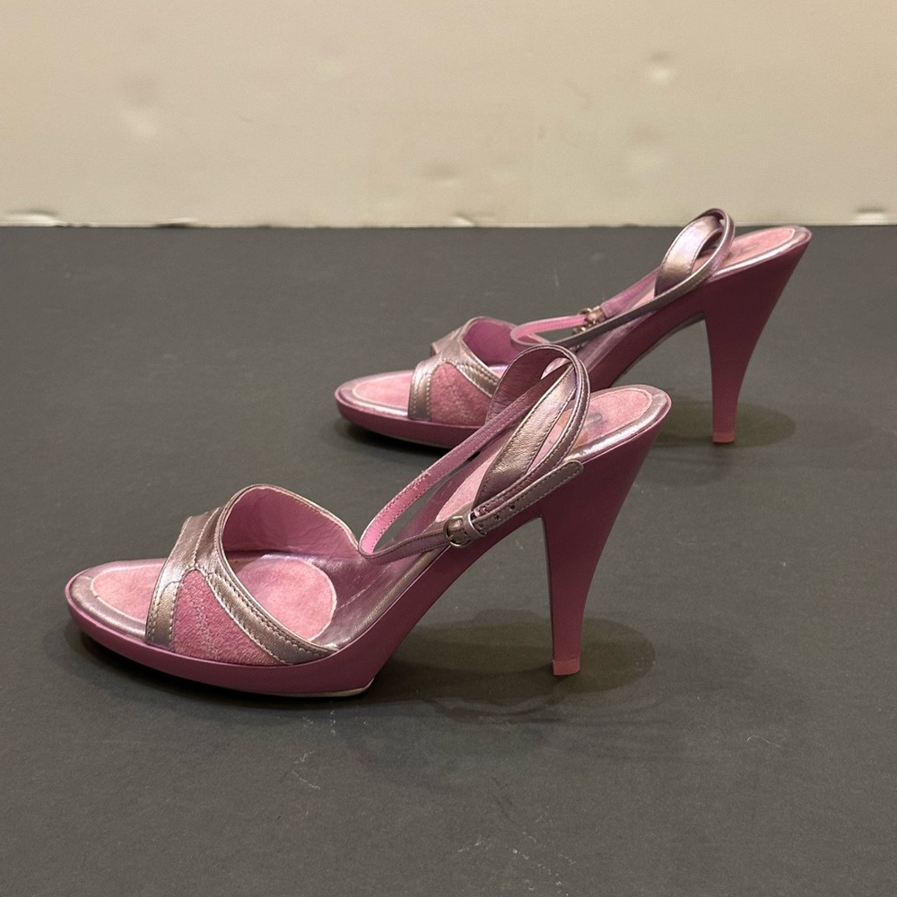Cole Haan x Nike Lab Barbie Metallic Pink Heels w/ Ankle Charms - Picture 5 of 11